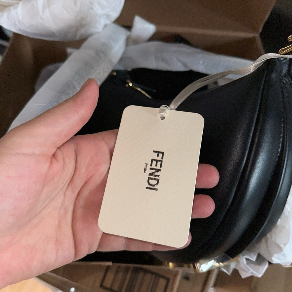 Fendi fensigraphy mini crossbody NWB black - Picture 8 of 16